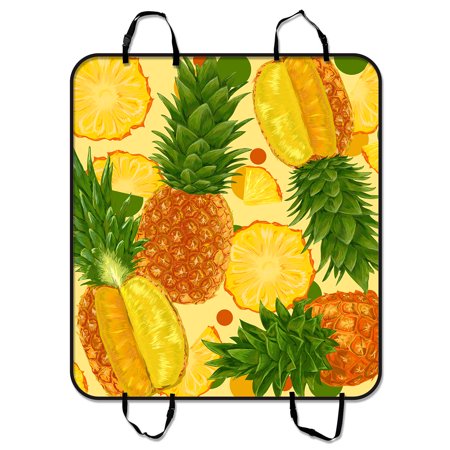 YKCG Tropical Fruit Pineapples Pet Seat Cover Car Seat Cover for Pets Cargo Mats and Hammocks for Cars Trucks and SUVs 54x60 inches