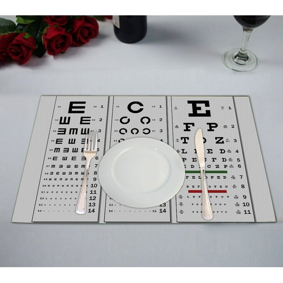 YKCG Visual Chart Placemats Size 12x18 inches,Set of 2