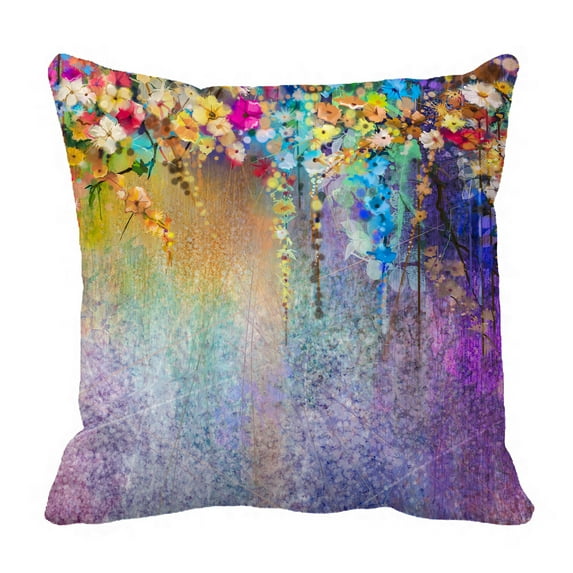 YKCG Watercolor Floral Ivies and Vines Flowers Pillowcase Pillow Cushion Case Cover Twin Sides 20x20 inches
