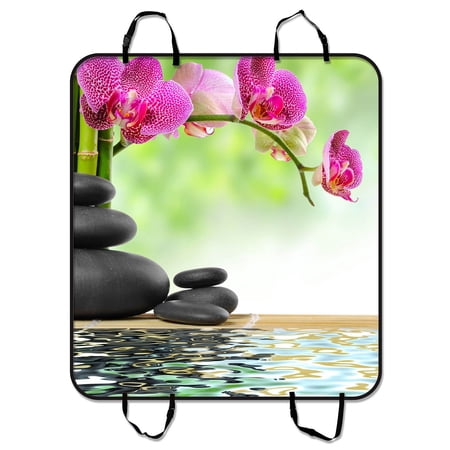 YKCG Zen Basalt Stones and Bamboo Japanses Pet Seat Cover Car Seat Cover for Pets Cargo Mats and Hammocks for Cars Trucks and SUVs 54x60 inches
