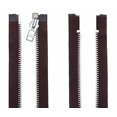 thumbnail image 1 of YKK #10 10 Inch to 36 Inch Aluminum Separating Jacket Zipper Extra Heavy Duty Metal Zippers for Sewing Coats Crafts (Brown - 570, 33 Inches), 1 of 3