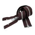 thumbnail image 1 of YKK #10 10 Inch to 36 Inch Aluminum Separating Jacket Zipper Extra Heavy Duty Metal Zippers for Sewing Coats Crafts (Brown - 570, 10 Inches), 1 of 3