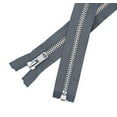 thumbnail image 1 of YKK #10 10 Inch to 36 Inch Aluminum Separating Jacket Zipper Extra Heavy Duty Metal Zippers for Sewing Coats Crafts (Medium Grey - 578, 14 Inches), 1 of 3