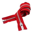 thumbnail image 1 of YKK #10 10 Inch to 36 Inch Aluminum Separating Jacket Zipper Extra Heavy Duty Metal Zippers for Sewing Coats Crafts (Red - 519, 10 Inches), 1 of 1