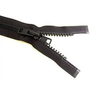 YKK #10 Boat Top Zipper, Black 108" Inch, Seperating Double Metal Tab Slider