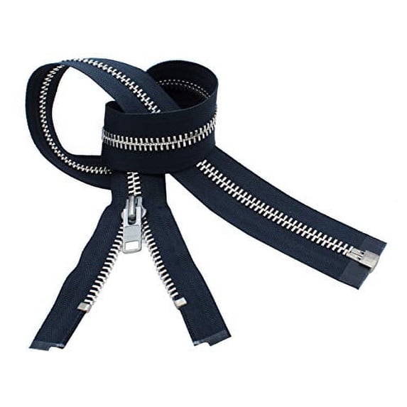 YKK #10 Extra Heavy Duty Aluminum Separating Chaps Zipper Color 560 Navy (1 Zipper per Pack) (33 Inches)