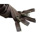 thumbnail image 1 of YKK #10 Extra Heavy Duty Antique Brass Brown Parka"2-Way" Dual Separating Jacket Zipper - Color: Brown #570 - Made in The United States (1 Zipper per Pack), 1 of 1