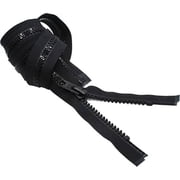 YKK #10 Heavy Duty Vislon Molded Plastic Separating Zippers - Black or White Black, 28 Inches