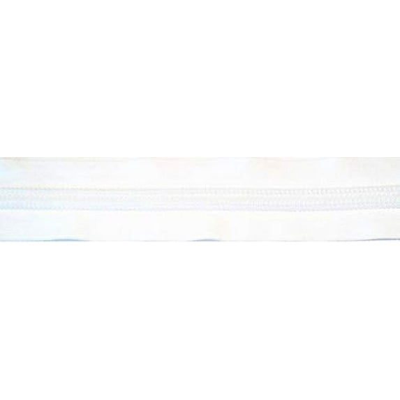 YKK #10 Zipper Coil Chain. Chain only Without Slides. Sold by The Yard or in Lots of 5 Yards, 10 Yards and 25 Yards. (White, 25 Yards)