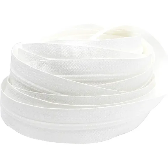 YKK #10 Zipper Coil Chain. Chain only Without Slides. Sold by The Yard or in Lots of 5 Yards, 10 Yards and 25 Yards. (White, 5 Yards)