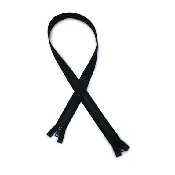 YKK #10VS Vislon 2-Way Open Zipper 34" - Black