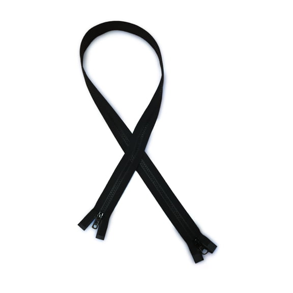 YKK #10VS Vislon 2-Way Open Zipper 34" - Black