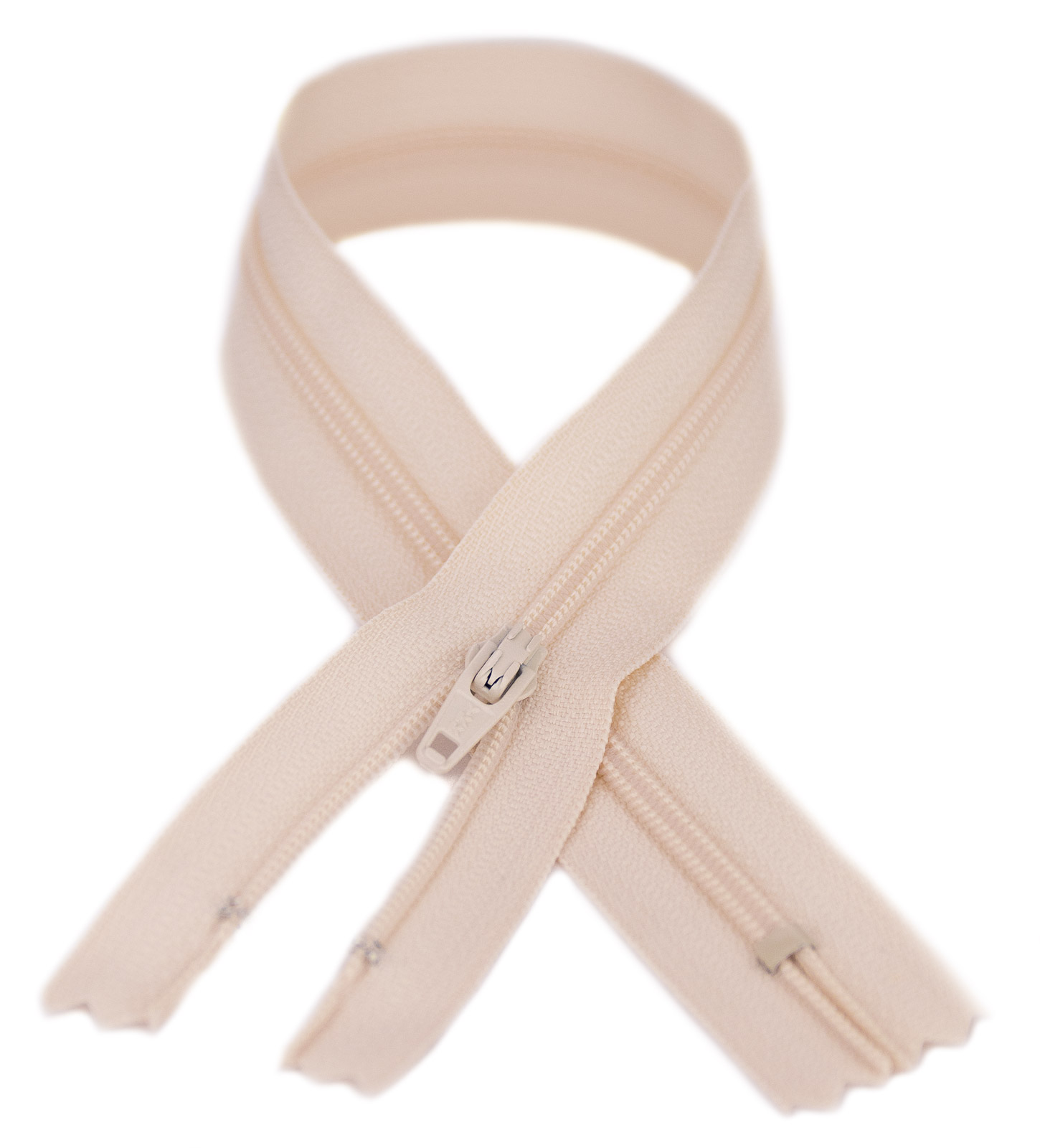 YKK® #3 Lightweight Closed-End Zipper, 13.5 Inch Length, Very Light Khaki 031 (100 Pack)