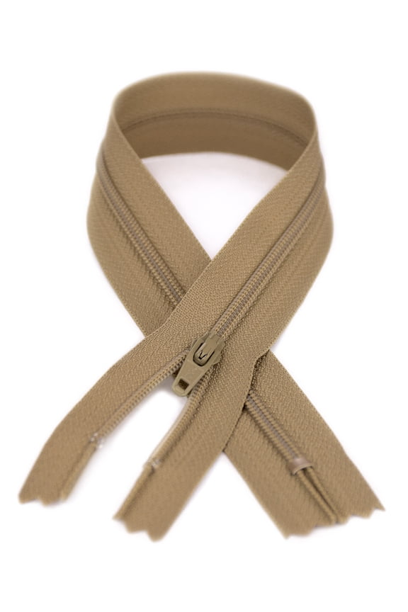 ® #3 Lightweight Closed-End Zipper, 13.5 Inch Length, Aztec Beige 896 (100 Pack)