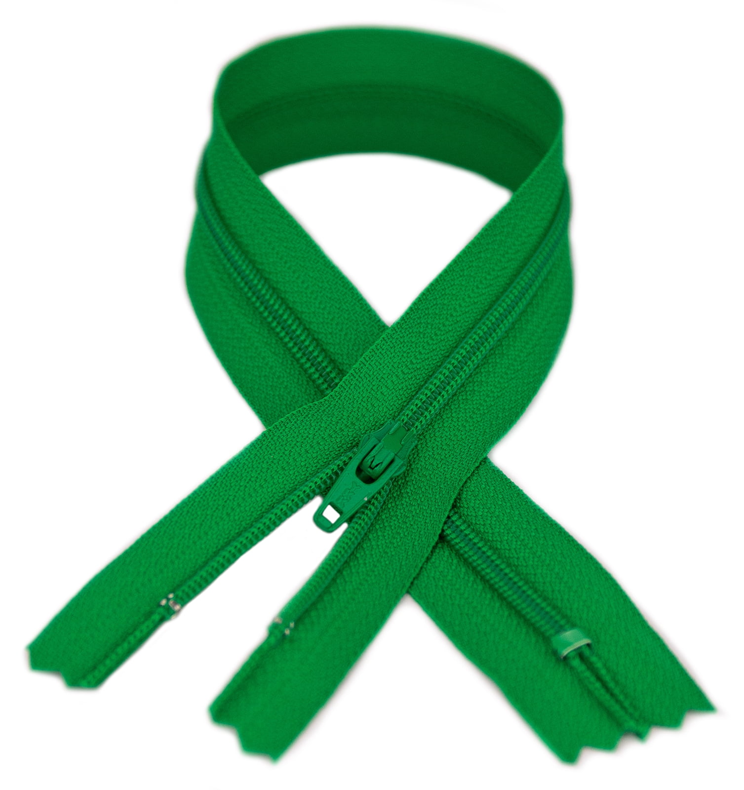 YKK® #3 Lightweight Closed-End Zipper, 13.5 Inch Length, Dublin Green 151 (100 Pack)