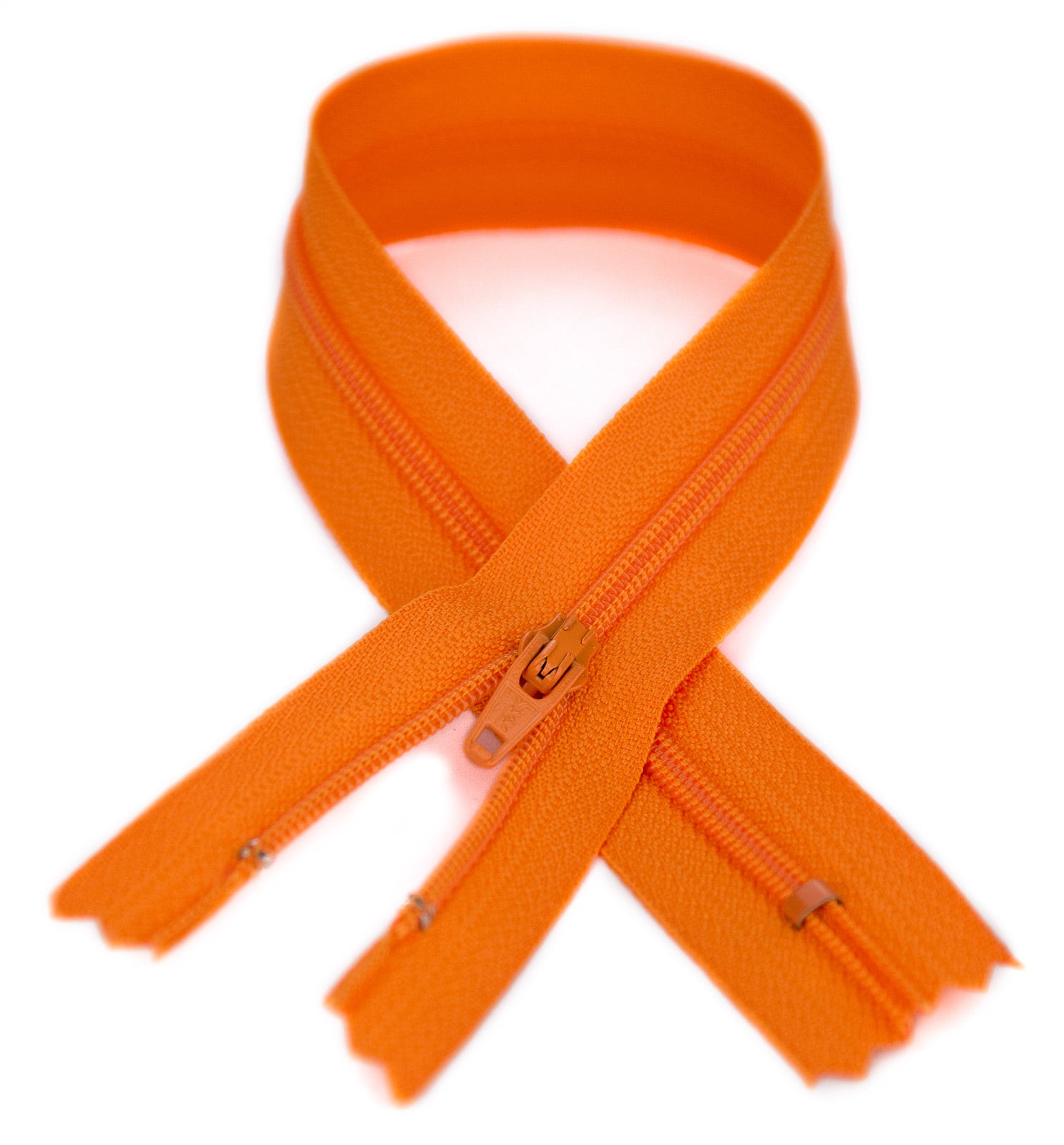 YKK 3 Coil Zipper, 13.5 inch length, Medium Orange 006 (10 Pack