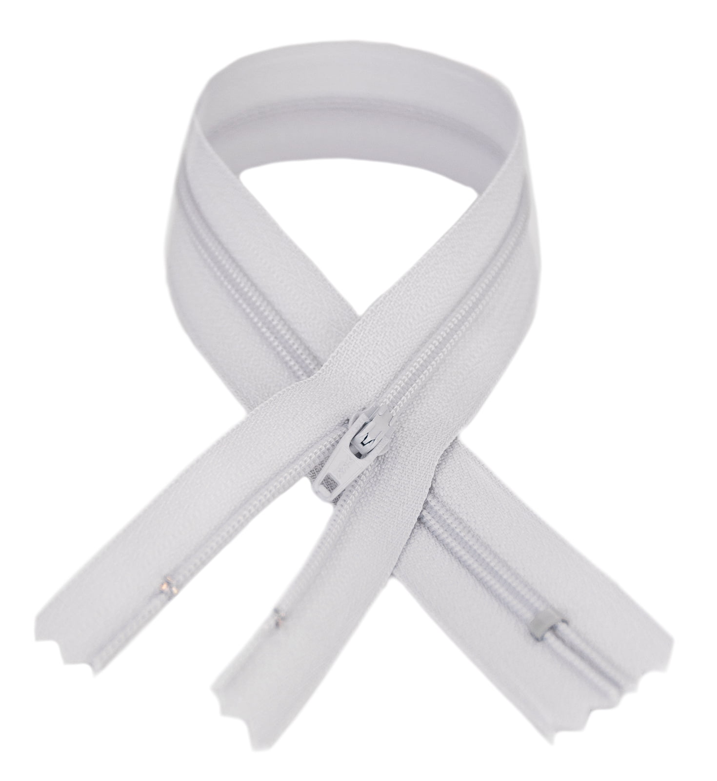 YKK® #3 Lightweight Closed-End Zipper, 13.5 Inch Length, Very Light Grey 337 (100 Pack)