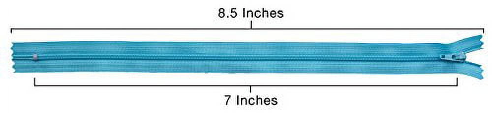 YKK #3 Coil Zipper, 7 inch Length, Parrot Blue 547 (100 Pack)
