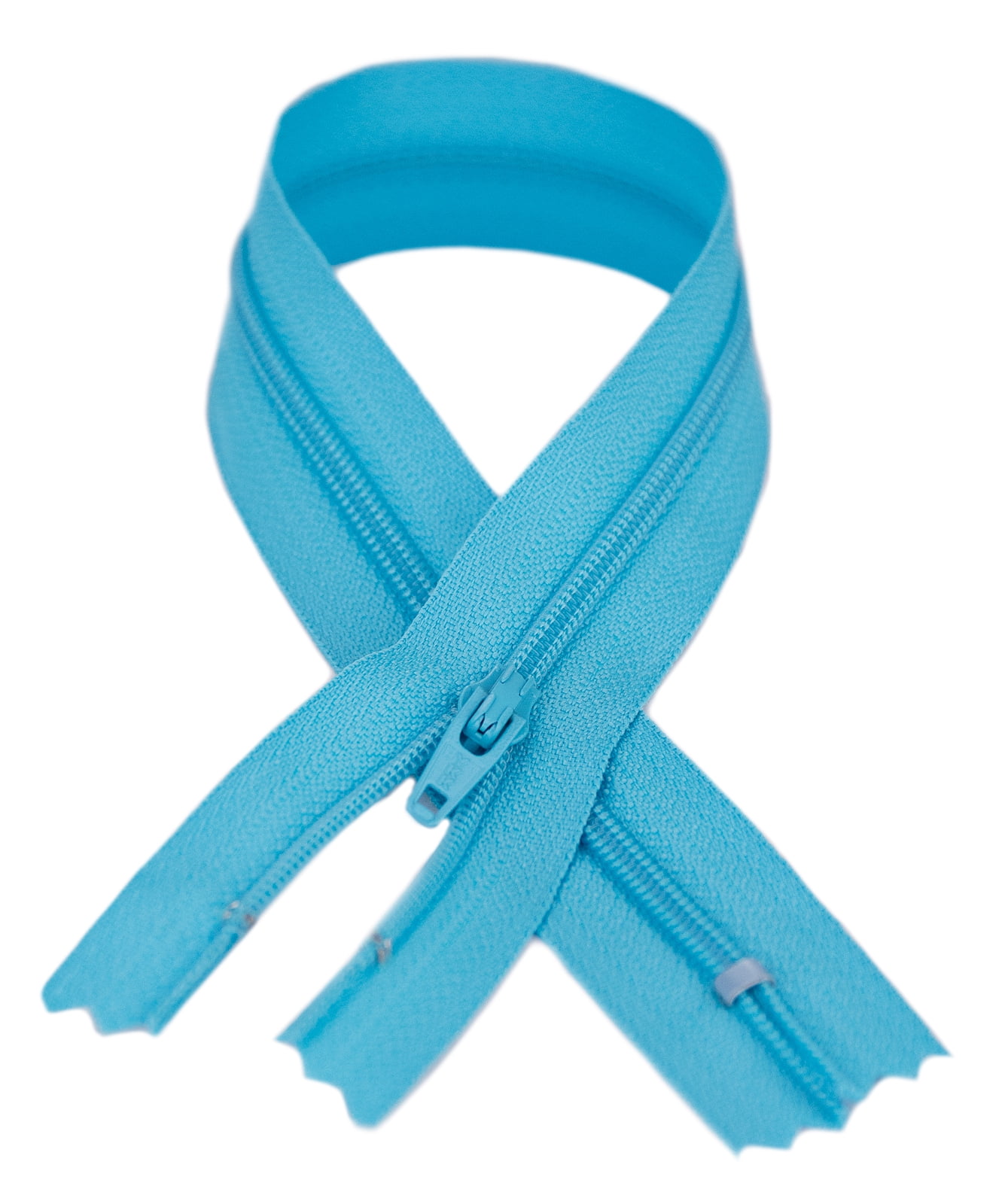YKK® #3 Lightweight Closed-End Zipper, 7 Inch Length, Parrot Blue 547 (100 Pack)