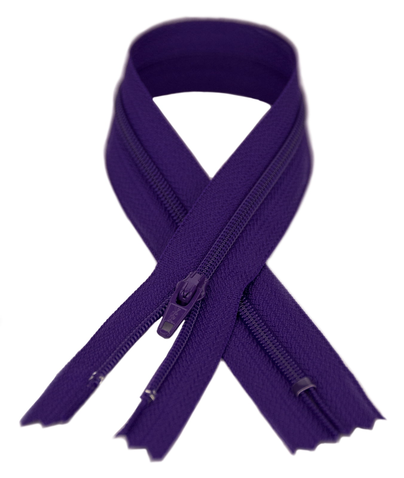 YKK® #3 Lightweight Closed-End Zipper, 7 Inch Length, Royal Purple 029 (100 Pack)