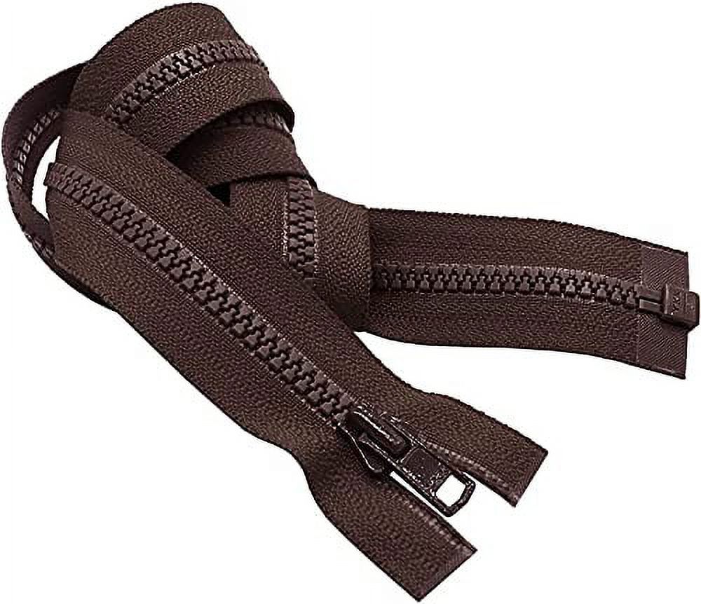 YKK Zwei-Wege-Reißverschluss Vislon Nr. 570, 66 Cm Lang, Braun – Für Jacken & Westen, Trennbar