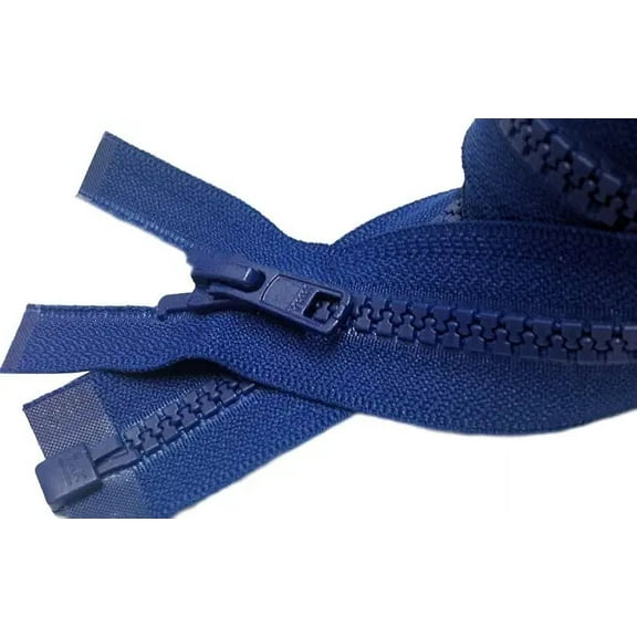 YKK 30 Inch Sport Separating Zipper Color Emprie Blue #220 - Medium Weight (Special) Vislon Jacket Zip YKK #5 Molded Plastic (1 Zipper/Pack)