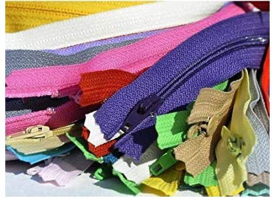 YKK 31pcmix and Match Plus 4 Bonus Dyed Neon Zippers - Assorted Seasonal Colors YKK# 3 Skirt and Dress Nylon Coil Crafter's Special- Closed Bottom Made in USA - Options Length (Length 16 Inch)