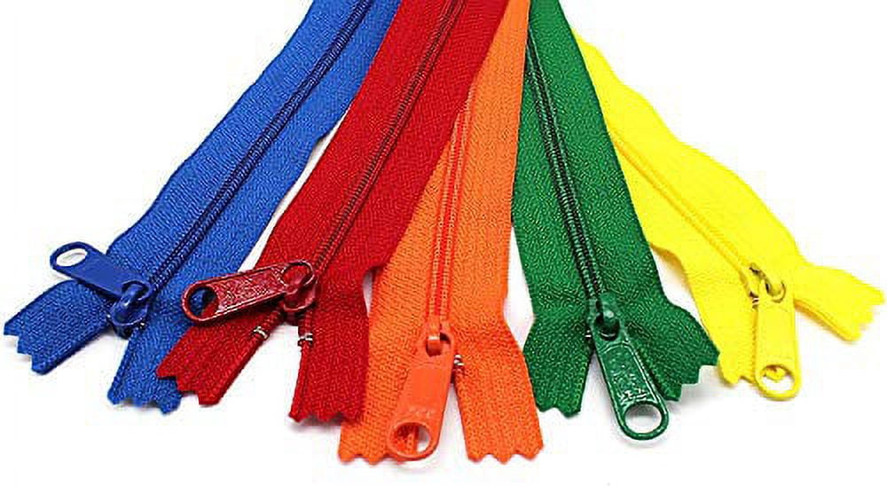 YKK 36" Handbag Zipper Assorted Season Colors #4.5 with Extra-Long Pull (10 Zippers/Pack) (36" Inches)