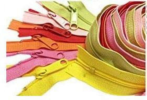 YKK 36 Inch 6pcs Assorted Hottest Colors YKK #4.5 Handbag Zippers â€“ Extra-Long Pull Closed Bottom Made in USA