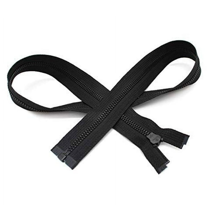 Goyunwell #5 Black Zipper Tape by the Yard 5 Yards Nylon Coil Long Tape  Roll 10Pcs Gunmetal Zipper Pulls