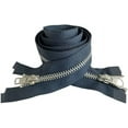 thumbnail image 1 of YKK #5 Medium Weight Aluminum Navy "2-Way" Dual Separating Jacket Zipper - Color: Navy #560 - Made in The United States (1 Zipper Per Pack) (28" Inches), 1 of 1