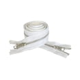 thumbnail image 1 of YKK #5 Medium Weight Aluminum White"2-Way" Dual Separating Jacket Zipper - Choose Your Length - Color: White - Made in The United States (1 Zipper Per Pack), 1 of 1