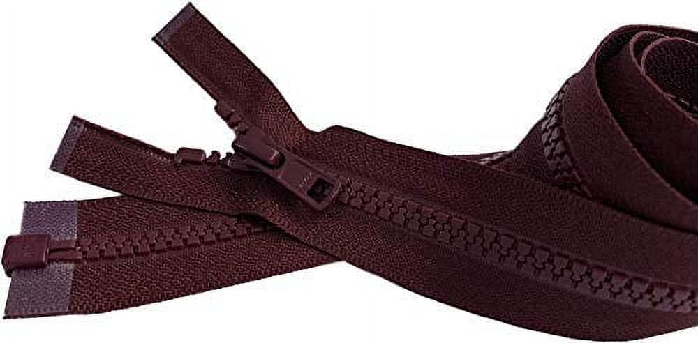 YKK #5 Molded Vislon Zipper – Light Brown, Medium Weight, Separating, 28 Inches, Made In USA - View #11
