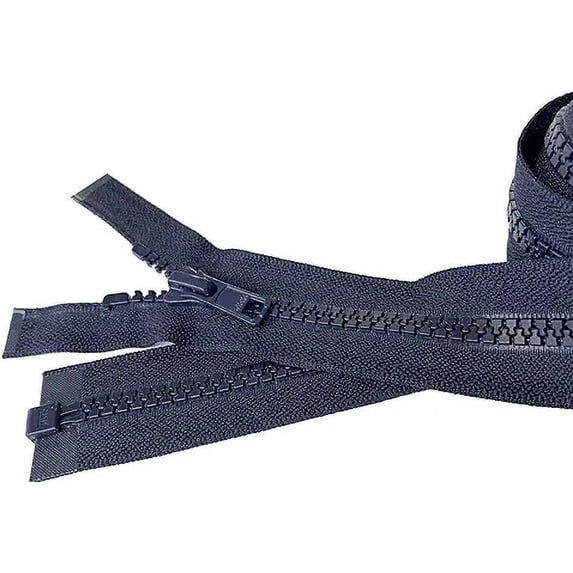 YKK #5 Molded Vislon Deep Navy Medium Weight Jacket Separating Zipper - Color: Deep Navy #058 - Made in The United States (1 Zipper Per Pack) (27" Inches)
