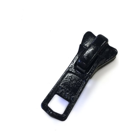 YKK #5 Vislon Short Tab Slider Zipper Pull Hardware Black - 10 Pack