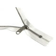 thumbnail image 1 of YKK #5 White Everbright - Aluminum Long Pull - Non Locking Slider - Closed Bottom Zipper. Smooth & Highly Polished High-End Zipper (24" Inches), 1 of 1