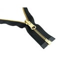 thumbnail image 1 of YKK Black #5 Reversible Brass Jacket Zipper (1 Zipper Per Pack) (48" Inches), 1 of 2