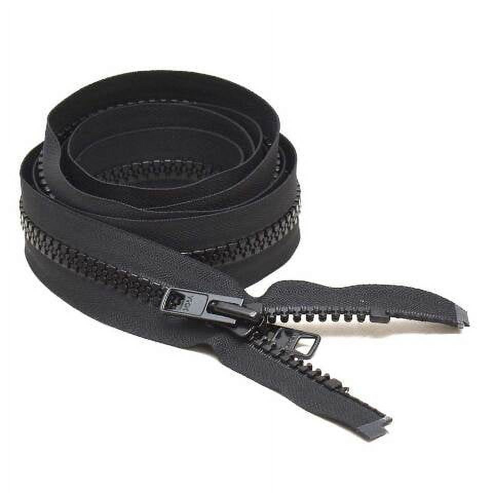 YKK Boat Separating Molded Tooth Zipper 8039435 | Type 10V Black 84 IN
