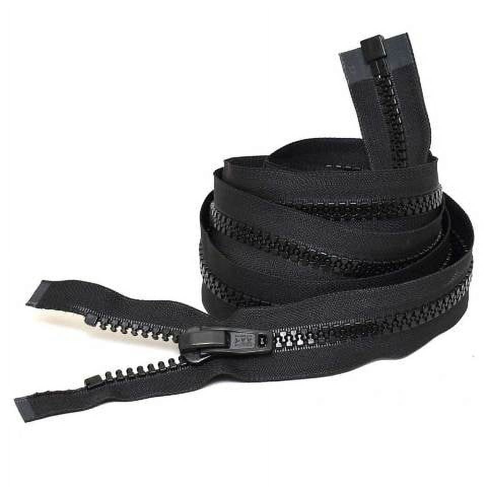 YKK Boat Separating Zipper VFUV01-107TXE | 120 x 1 3/8 Inch Black