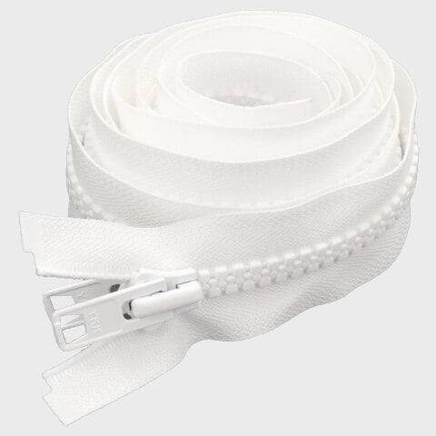 YKK Boat VISLON Zipper | No. 10 84 Inch White Double Pull