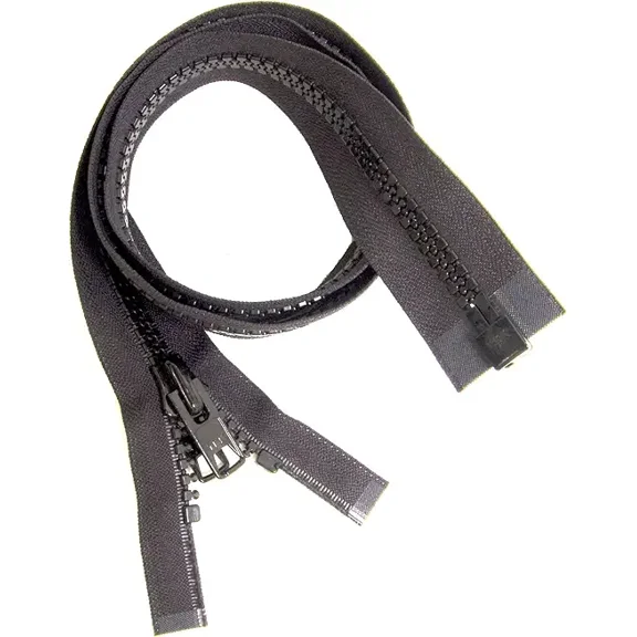 YKK Brand Zipper, Black #10 Separates at The Bottom, Marine Grade Metal Tab Slider, Heavy Duty (60" Inch)