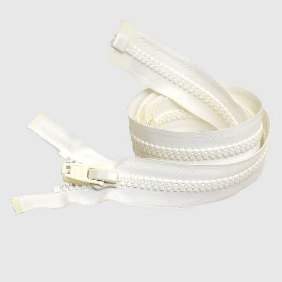 YKK Fastening Boat Separating Zipper | 57 x 1 1/2 Inch White
