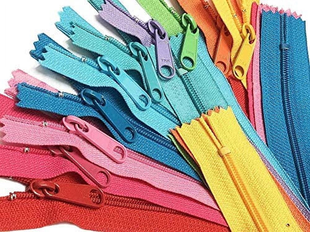 YKK Handbag Zippers #4.5 with Extra-Long Pull - Request Your Own Colors for Your YKK Zipper Assortment - Made in The USA - (25 Zippers) (30" Inches)