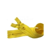 YKK - Long Pull YKK Nylon Coil #4.5 Handbag Zippers with Extra Long Pull Slider- Closed Bottom Made in USA - 5 Zippers with YKK #4.5 Sliders 3pcs 22 Inch, Lemon Yellow 504