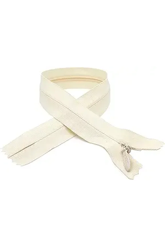 YKK Unique Zipper 5 Heavy Conceal - Invisible (Bridal Wear), Select Length and Color (Length 23 inches, Off White)