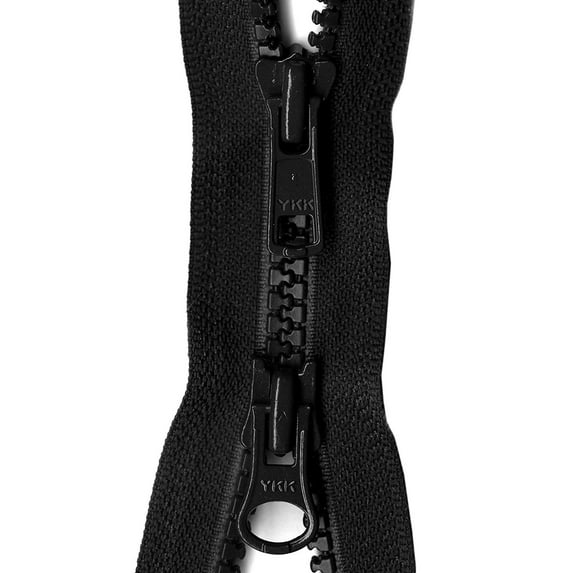 YKK Vislon 2-Way Separating Zipper, 26", Black
