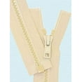 thumbnail image 1 of YKK Vislon Zipper, Number #5 Molded Plastic Separating Bottom 14" to 36" Inches - Medium Weight - Light Tan - 551 (2 Zippers/Pack) (19 Inches), 1 of 1