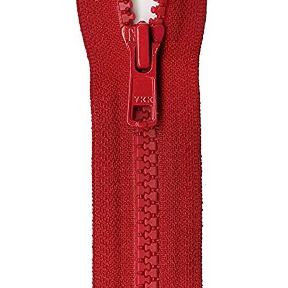 YKK #10 10 Inch to 36 Inch Aluminum Separating Jacket Zipper Extra Heavy  Duty Metal Zippers for Sewing Coats Crafts (Red - 519, 17 Inches)