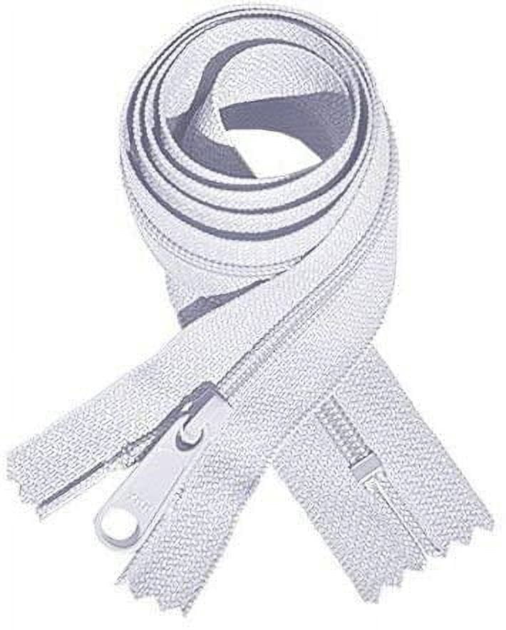 YKK White #4.5 Handbag - Extra-Long Pull Zipper (50 Zippers Per Pack) (14" Inches)