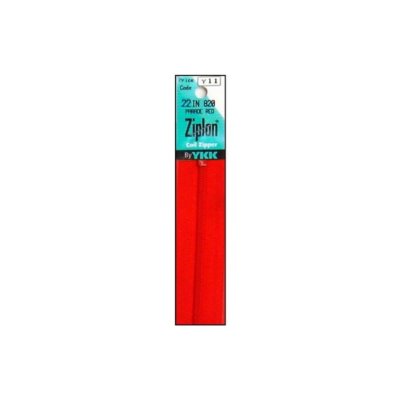 YKK Ziplon Coil Zipper 22" Parade Red